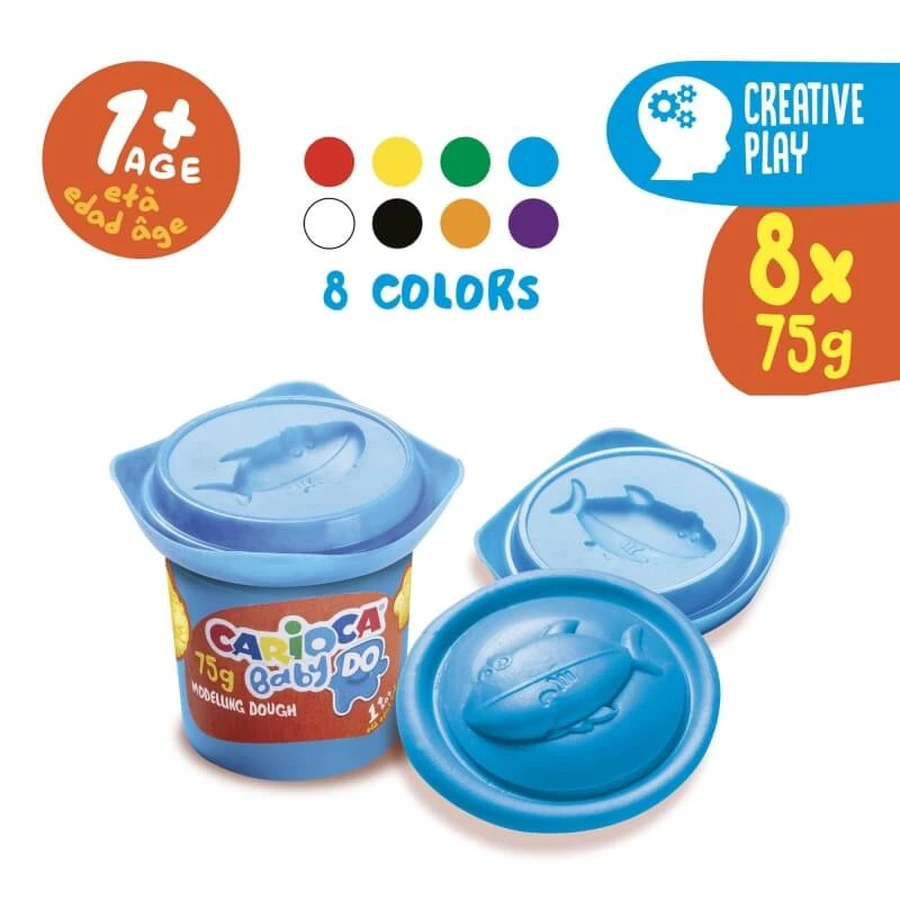 Carioca Baby do – boetseerklei voor kinderen vanaf 12 maanden, 8 x 75 g