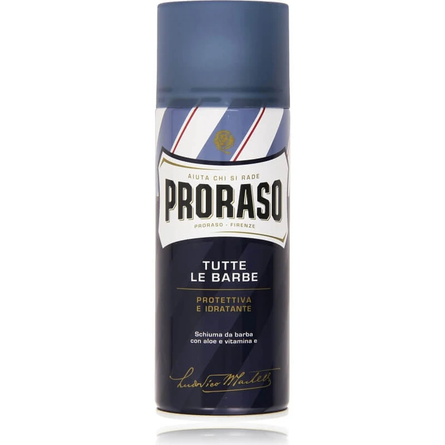 Proraso voor alle baardtypes – Voedend en herstellend scheerschuim met cacaoboter en sheaboter, 400 ml
