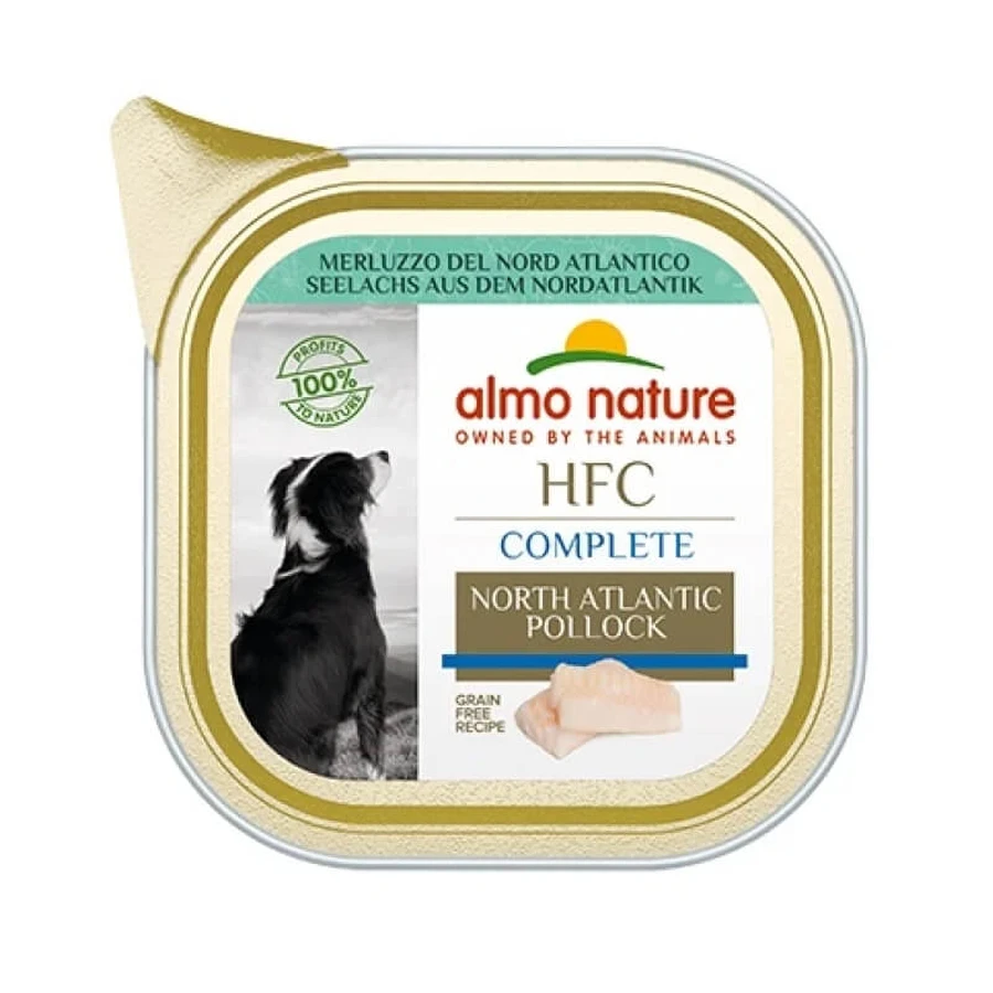 Almo Nature HFC Complete Morue de l'Atlantique Nord - Nourriture humide pour chien, 85 g
