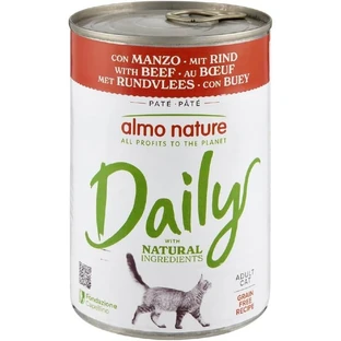 Almo Nature Daily Adult Cat Beef - Volledig voer voor volwassen katten, 400 g