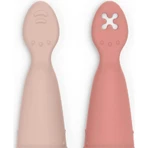 Suavinex Color Essence - Set van 2 roze lepeltjes voor de overgang naar vaste voeding