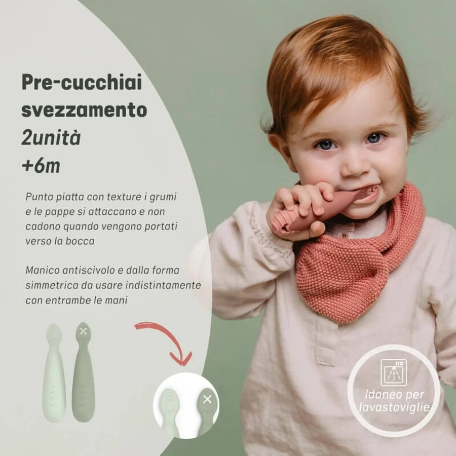 Suavinex Color Essence - Set van 2 roze lepeltjes voor de overgang naar vaste voeding