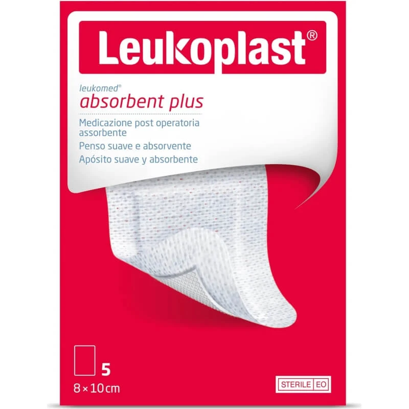 Essity Leukomed niet-geweven postoperatief verband - 5 pleisters, 8 x 10 cm