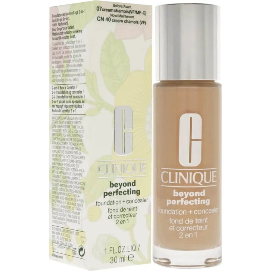Clinique Beyond Perfecting – podkład i korektor 2 w 1 – nr 07 Cream: ceny i cechy