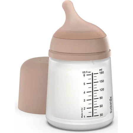 Suavinex Zero Zero Medium 0m+ – biberon anticolică cu debit reglabil, 180 ml