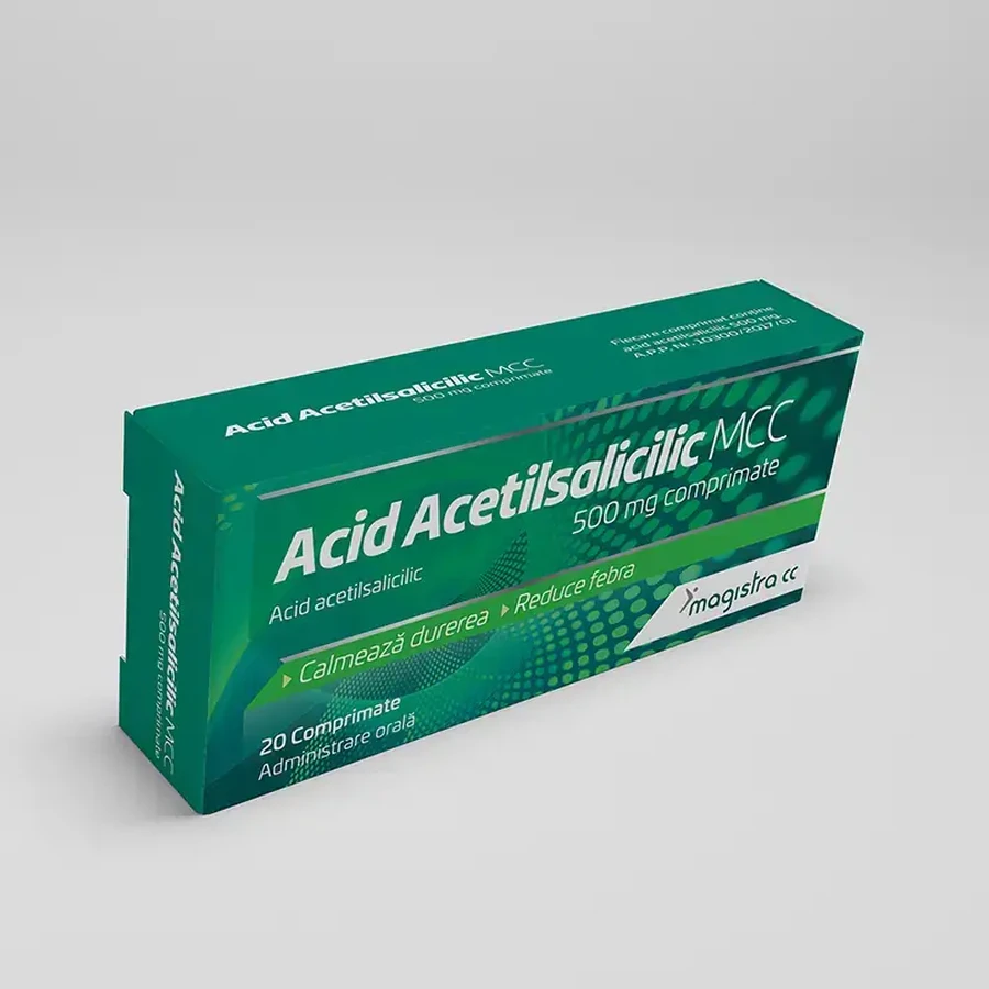 Acetylsalicylic Acid 500 mg, 20 tablets, Magistra