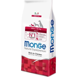 Monge Super Premium Adult Mini droogvoer voor honden met veel kip, 7,5 kg