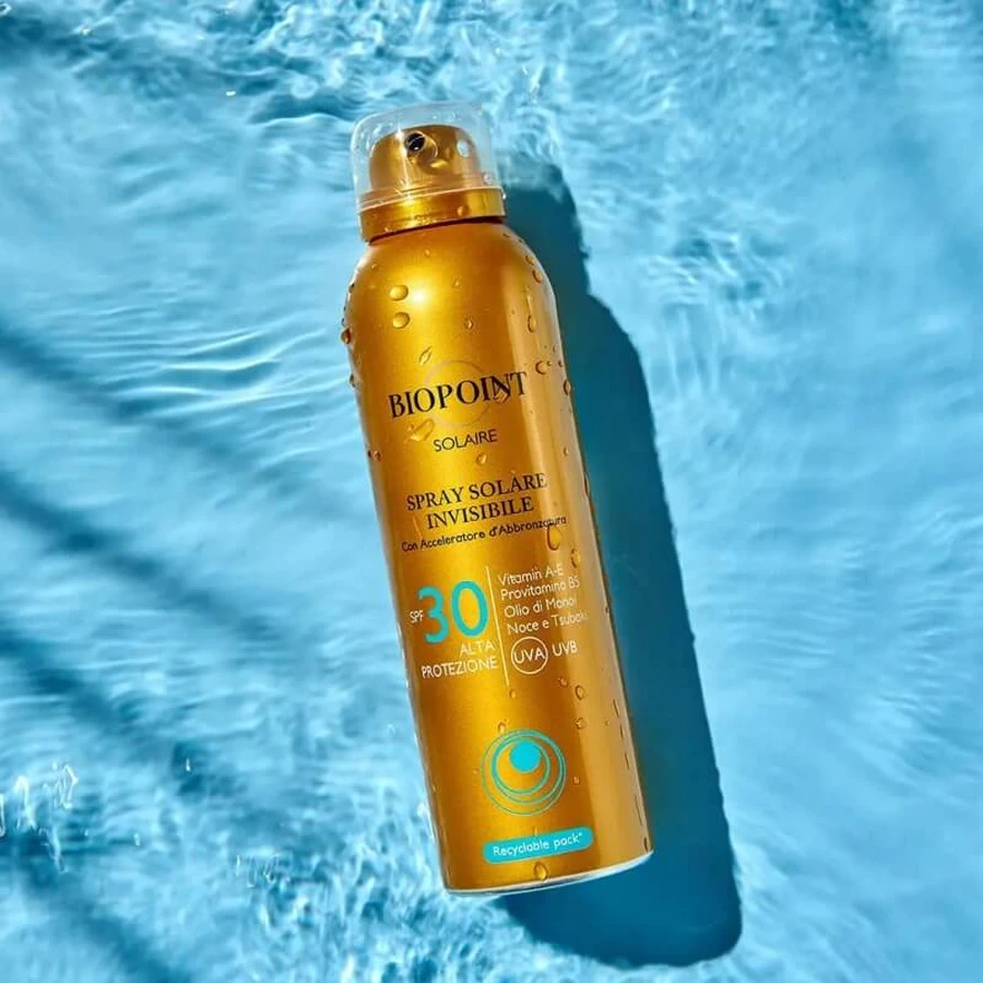 Biopoint, protector solar SPF 30 en spray invisible, alta protección, 150 ml