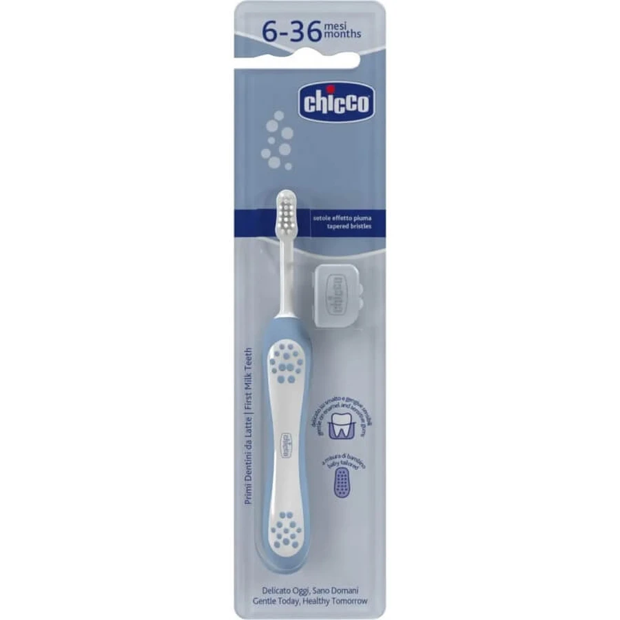 Chicco First Teeth-tandenborstel 6–36 maanden – Lichtblauw