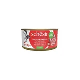Schesir Complete Nutrition Thunfischfilets in Gelee mit Garnelen – Alleinfuttermittel für Katzen, 140 g