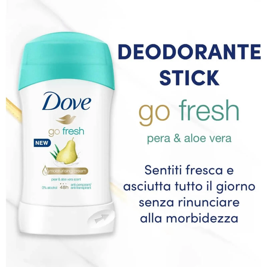 Dove Go Fresh Pear and Aloe Vera - Deodorant Stick, 40 ml