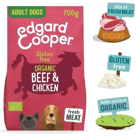 Edgard & Cooper Adult Fresh Beef and Chicken — Compleet voer voor volwassen honden, 700 g