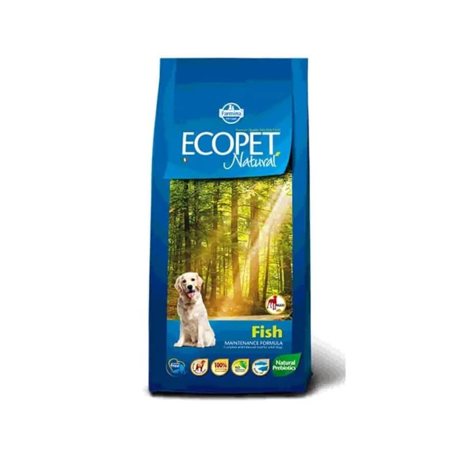 Farmina Ecopet Natural Fish - Compleet voer voor volwassen honden, 12 kg