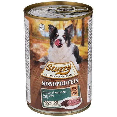 Schesir Stuzzy Cordero (una sola proteína) - Alimento completo para perros adultos, 400 g