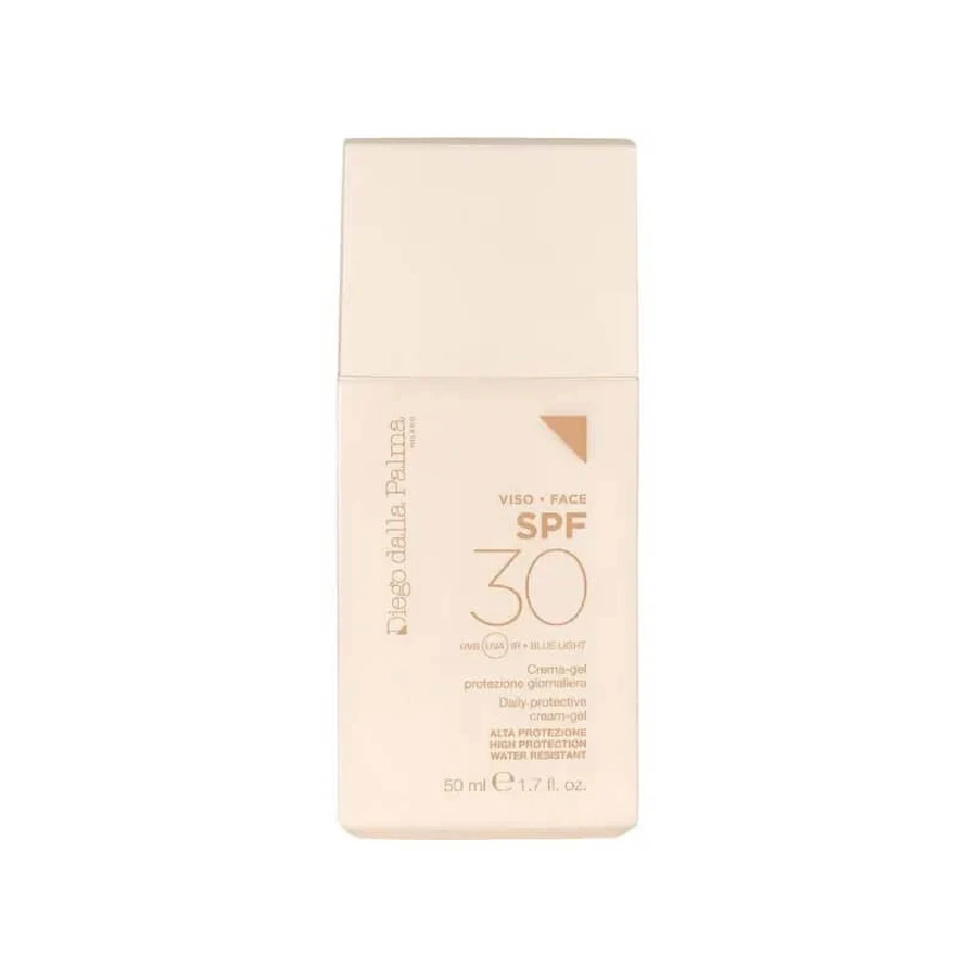 Diego dalla Palma Zonnebrandcrème-gel voor het gezicht SPF 30 voor dagelijks gebruik, hoge beschermingsfactor, 50 ml