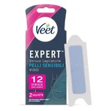 Veet Expert - 12 ontharingsstrips voor de gezichtshuid, geschikt voor de gevoelige huid