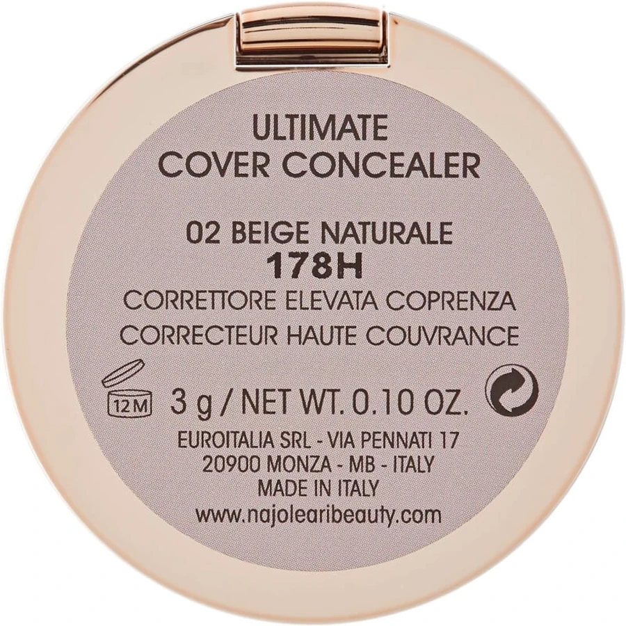Naj Oleari Ultimate Cover Concealer – korektor o wysokim stopniu krycia nr 02 Natural Beige: ceny i cechy