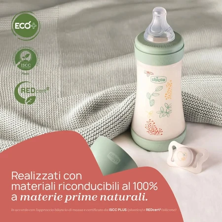Chicco Perfect 5 Eco+ - Medium-Flow Bottle, 240 ml, Green