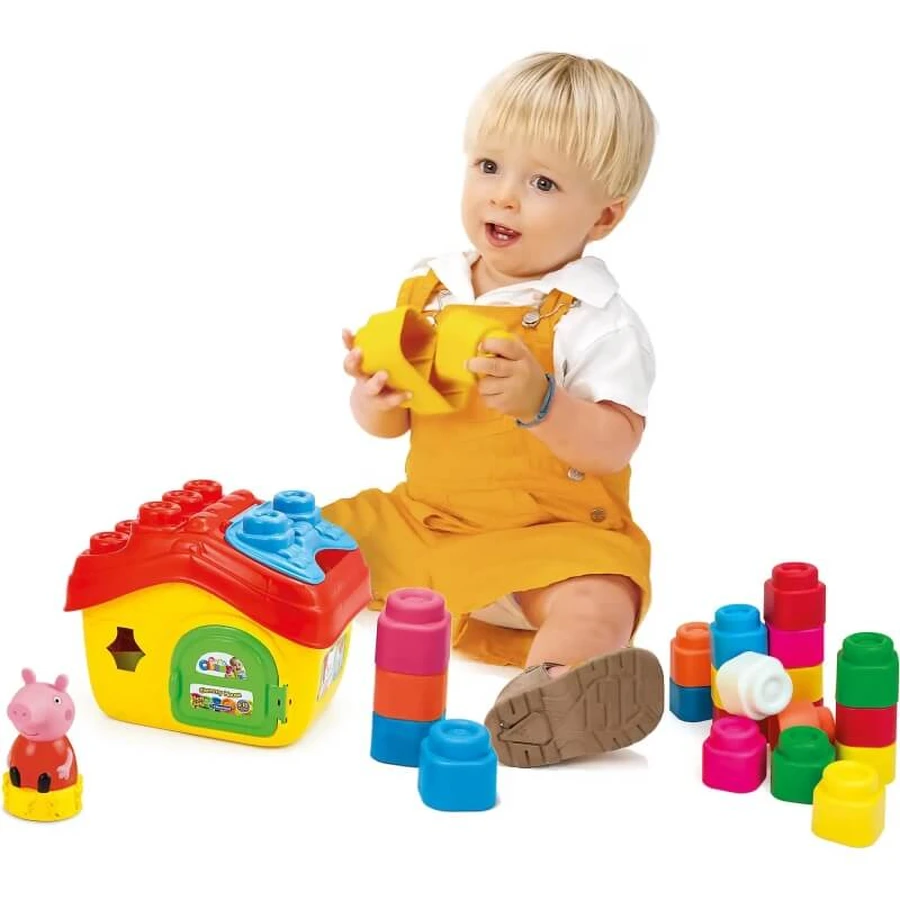 Clementoni Peppa Pig Clemmy House - Play Set with 15 Soft Bricks