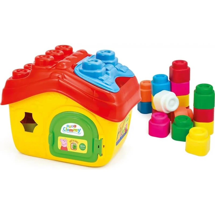 Clementoni Peppa Pig Clemmy House - Play Set with 15 Soft Bricks