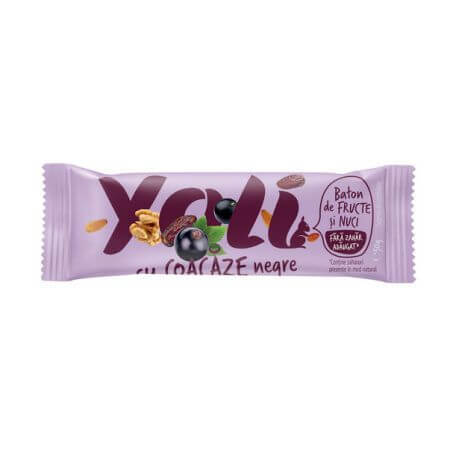 Barre de fruits au cassis sans sucre ajouté, 30 g, Yoli