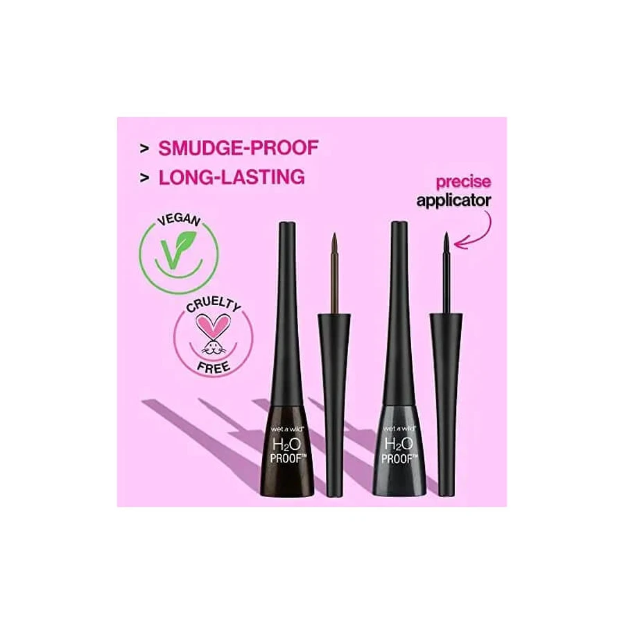 Wet n wild H2O Proof – eyeliner lichid – e879 negru