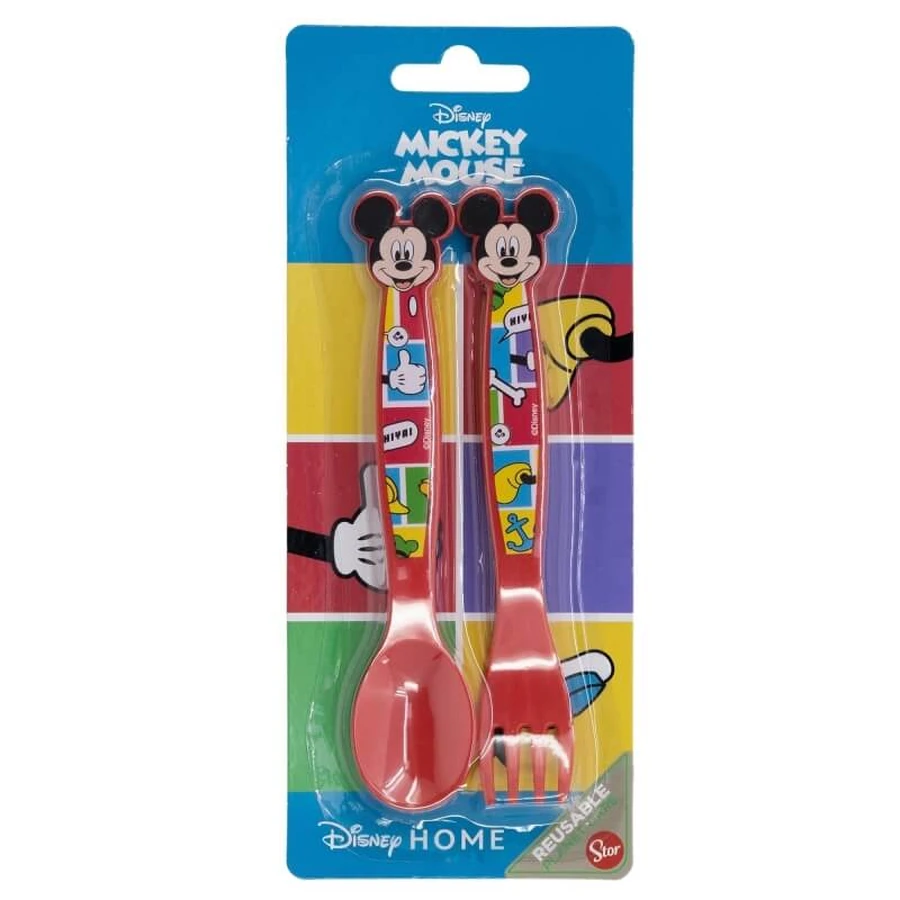 Disney Baby-Mickey-Set – 2 Besteckteile aus Kunststoff