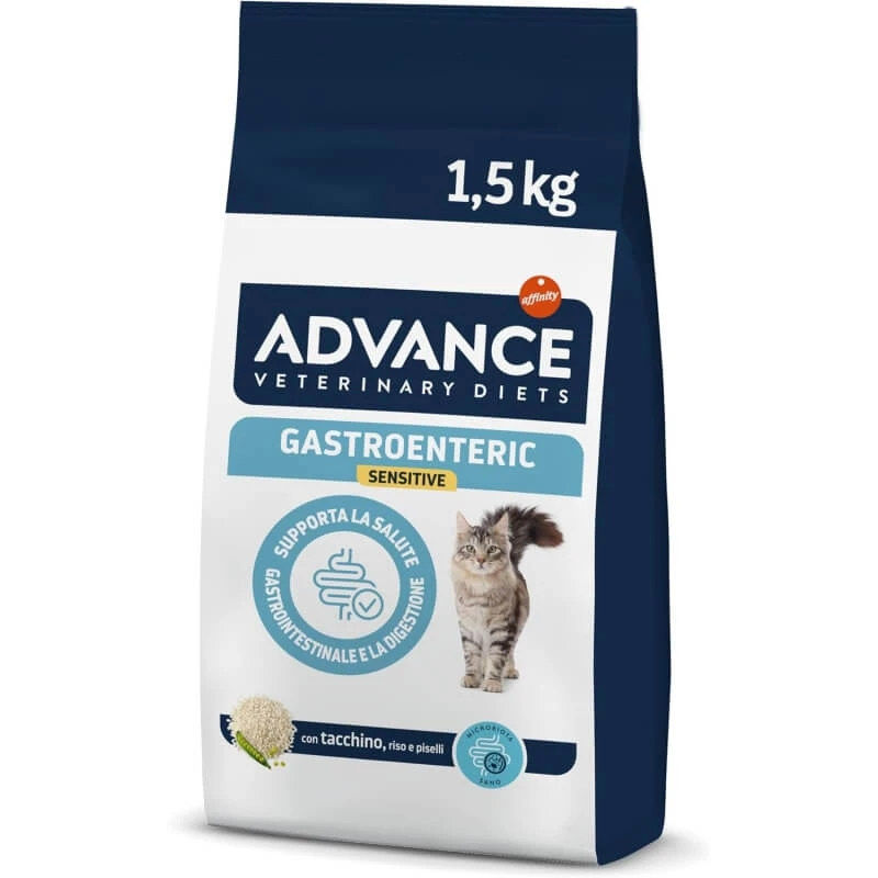 Advance Gastroenteric Turkey - Compleet dieetvoeding voor volwassen katten met spijsverteringsproblemen 1,5 kg