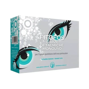 Fitofos - garze oculari monouso per l'igiene quotidiana 20 bustine