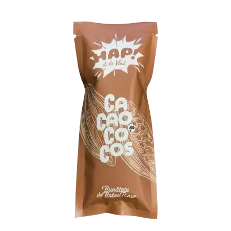 Barre végétalienne crue au cacao et à la noix de coco, 45 g, Tata Vlad