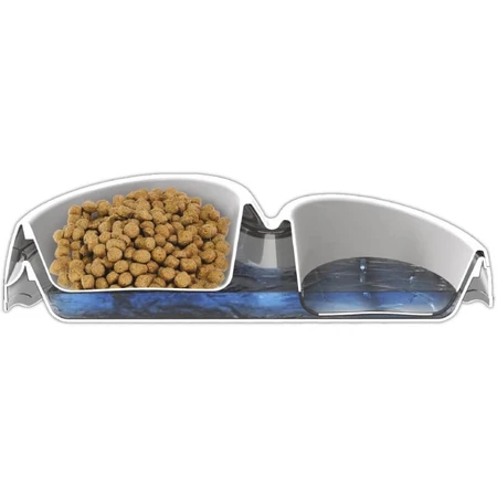 Bama Pet Ciotolotto - Dubbele voerbak met verswaterreservoir en antislipbodem voor middelgrote honden en katten