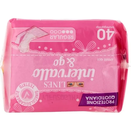 Lines Intervallo &amp; Go - 40 hypoallergene, gevouwen inlegdoekjes