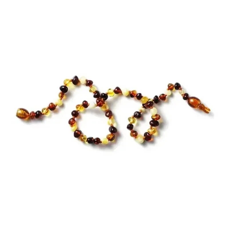 Forty Weeks natuurlijke tandjesketting – donker, veelkleurig