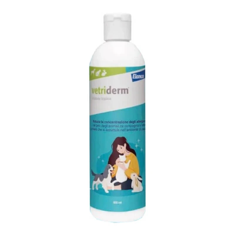 Elanco Vetriderm - Anti-allergeen lotion voor uitwendig gebruik voor huisdieren en in huis, 350 ml