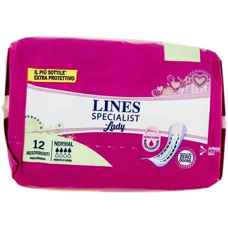 Lines Specialist Lady Normal - 12 inlegkruisjes voor lichte incontinentie