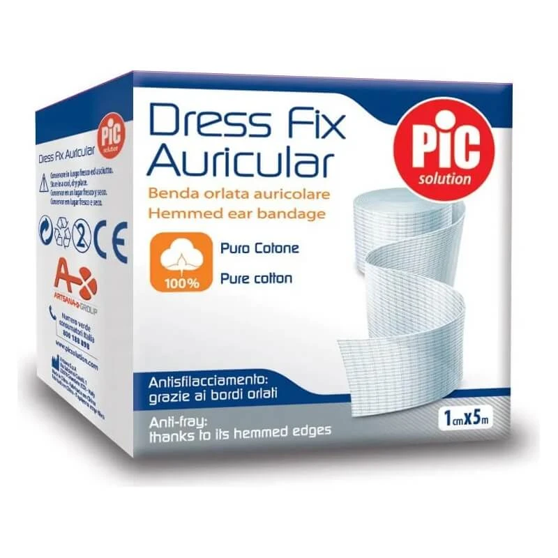 Oorverband van puur katoen met zoom, Dress Fix Auricular, 1 x 500 cm