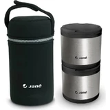 Jane Double-Chamber Stainless Steel Food Thermos with 2 Individual 500cc Containers