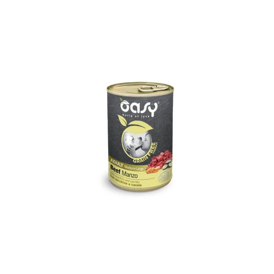 Oasy Grain-Free Dog Adult Medium-Large Beef - Natvoer voor volwassen middelgrote en grote honden, 400 g