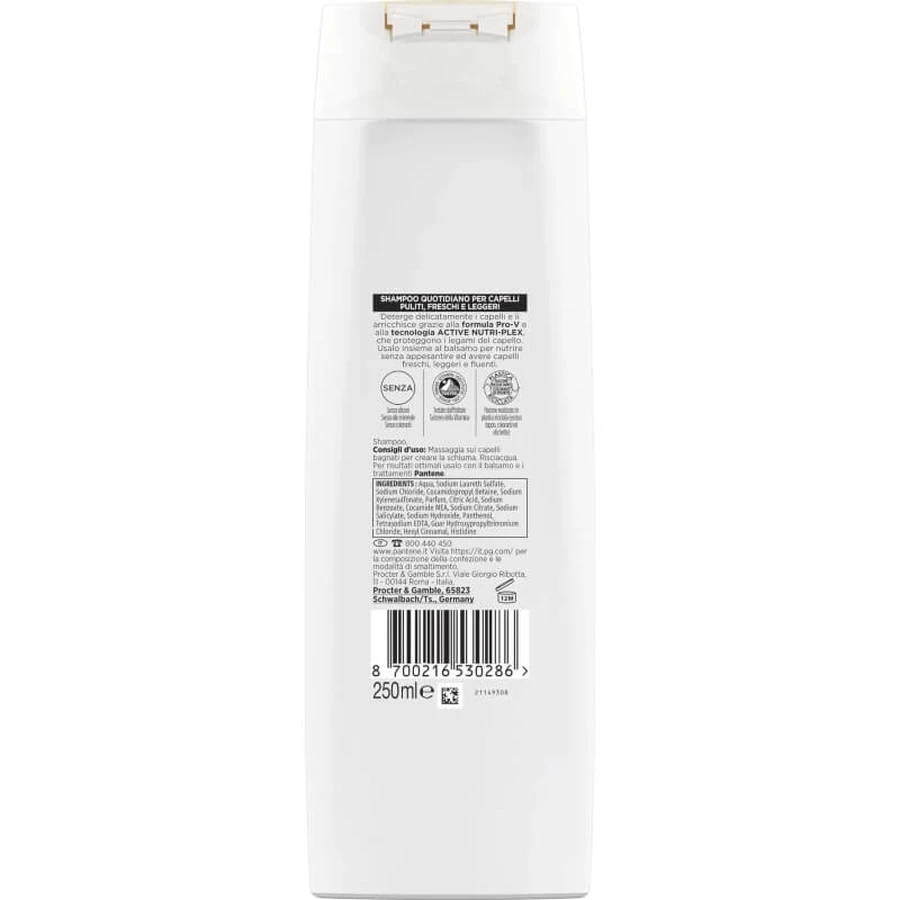 Pantene Active Nutri-Plex Pro-V Aqua Light-shampoo voor vet haar, 250 ml
