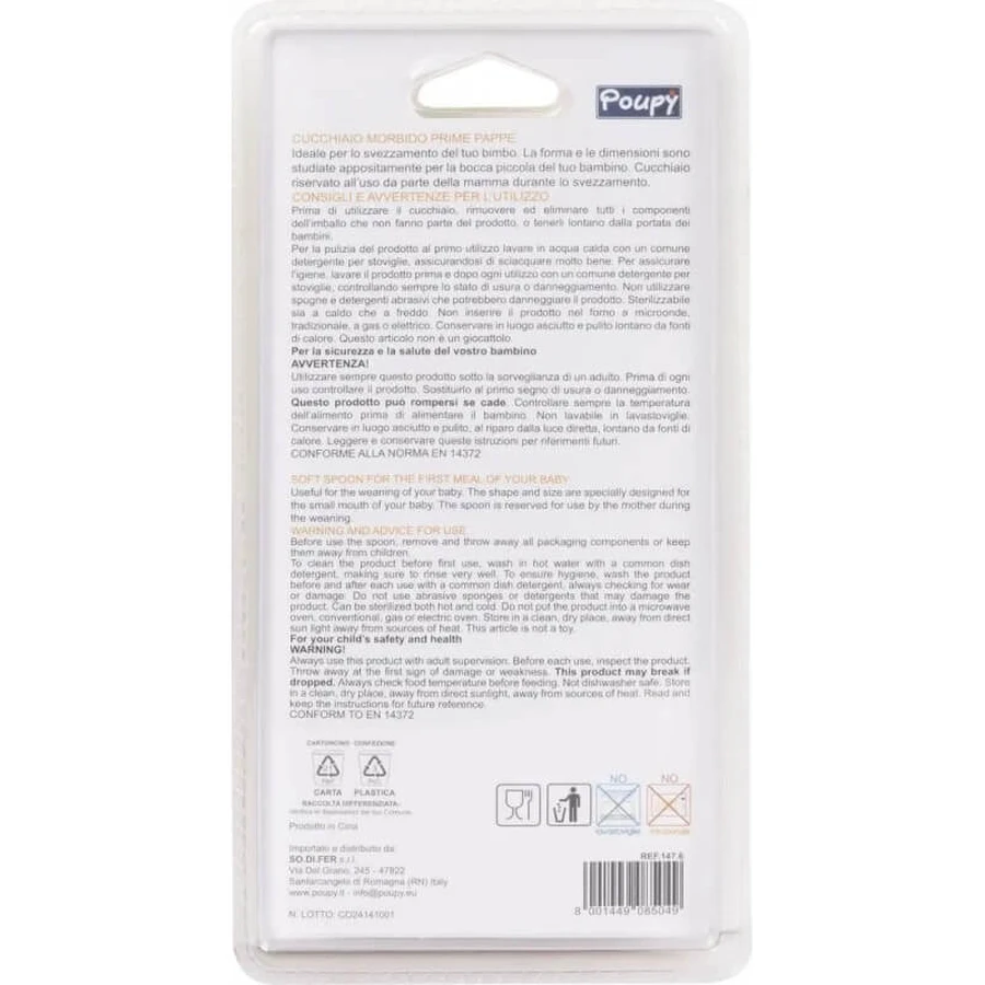 Cuillère en silicone Poupy pour les premiers repas