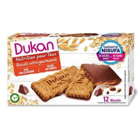 Biscuits with dark chocolate icing, 200 g, Dukan