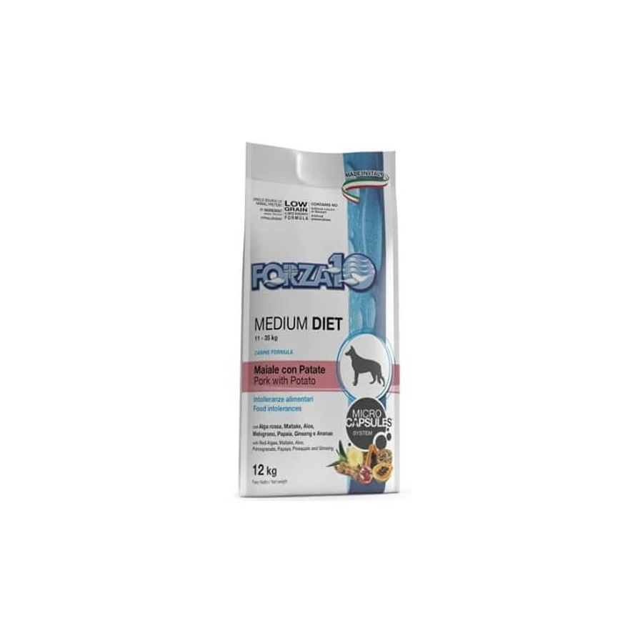 Forza10 Forza 10 medium diet maiale con patate - alimento dietetico per cani 12 kg