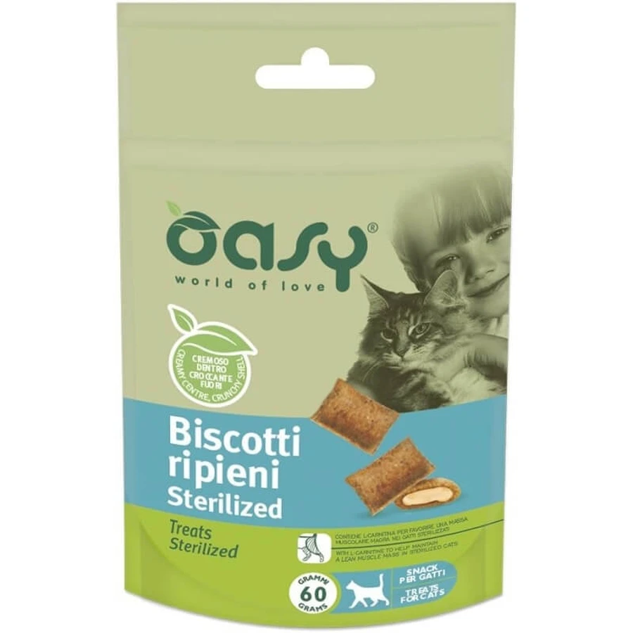 Oasy Filled Treats for Spayed/Neutered Cats - 60 g