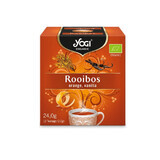 Organic Rooibos, Orange and Vanilla Tea, 12 bags/24 g, Yogi Tea