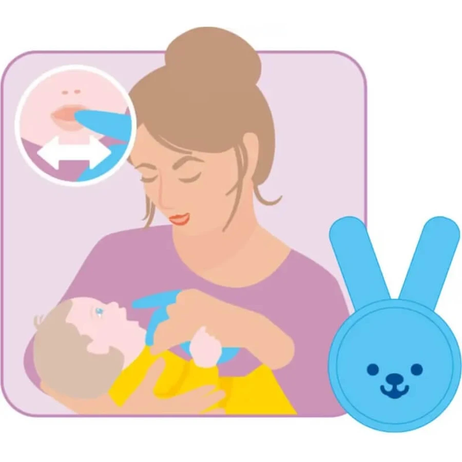 Mam Oral Care Rabbit – rękawiczka do pielęgnacji jamy ustnej niemowląt, kolor różowy kwarcowy: ceny i cechy