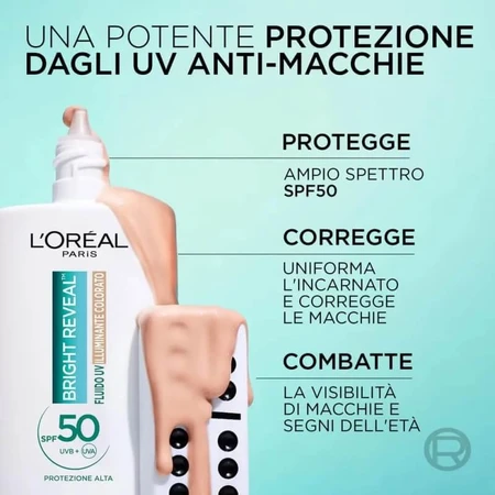L'Oréal Paris Bright Reveal SPF 50 - Light Tinted Brightening UV Fluid, 50 ml