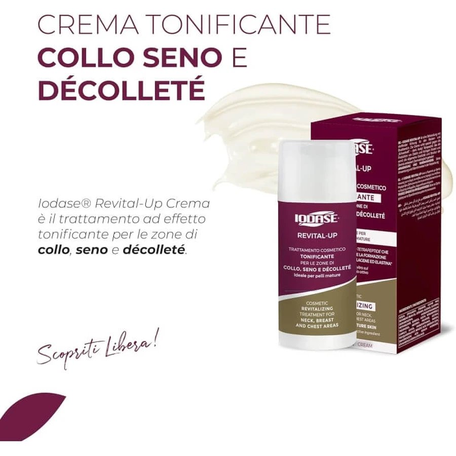 Iodase Revital-up - Crema de tratamiento reafirmante para el cuello, los senos y el escote, 100 ml
