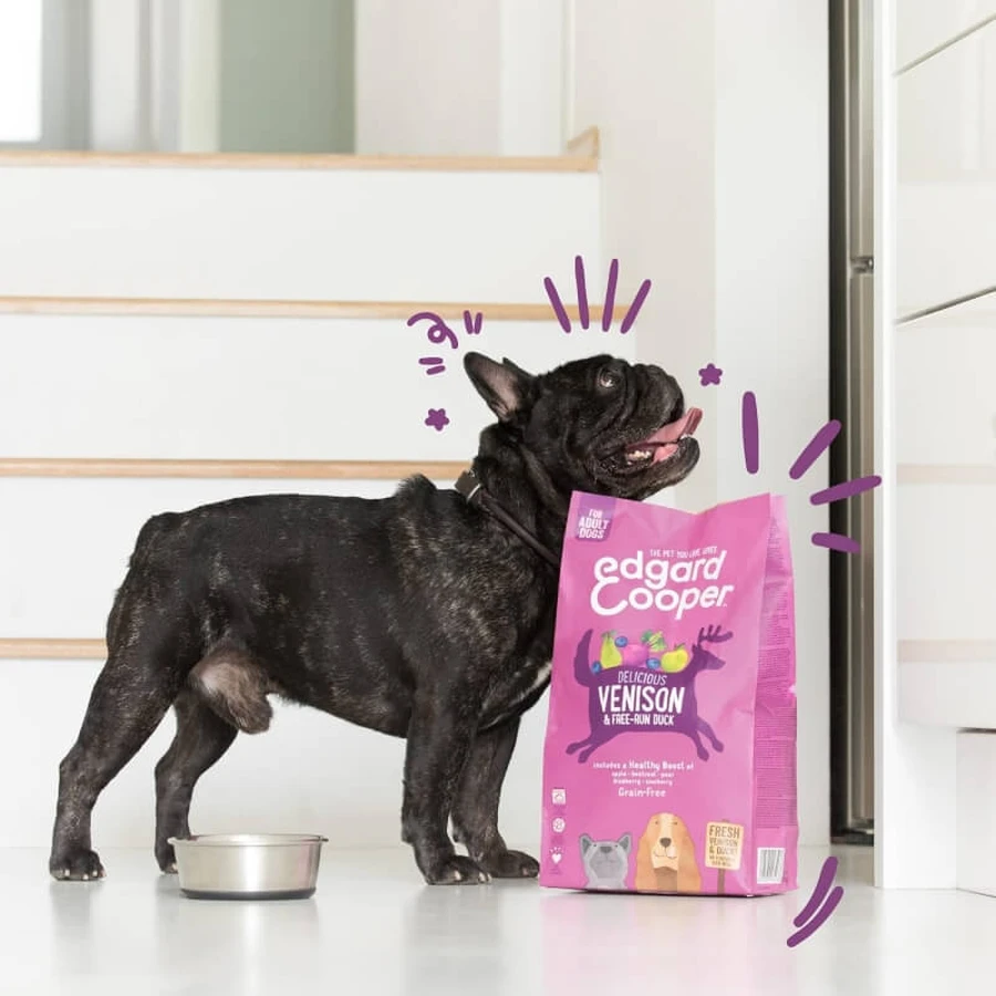 Edgard &amp; Cooper Cerb și rață proaspete – crochete fără cereale pentru câini adulți de talie medie, 2,5 kg