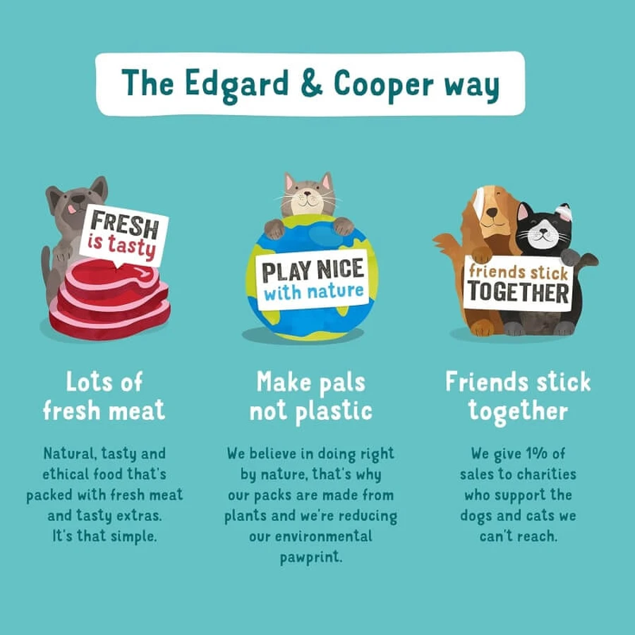 Edgard &amp; Cooper Cerb și rață proaspete – crochete fără cereale pentru câini adulți de talie medie, 2,5 kg