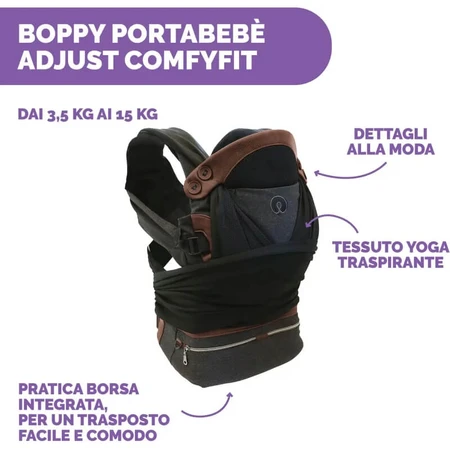 Chicco Boppy ComfyFit Babytrage, Anthrazit